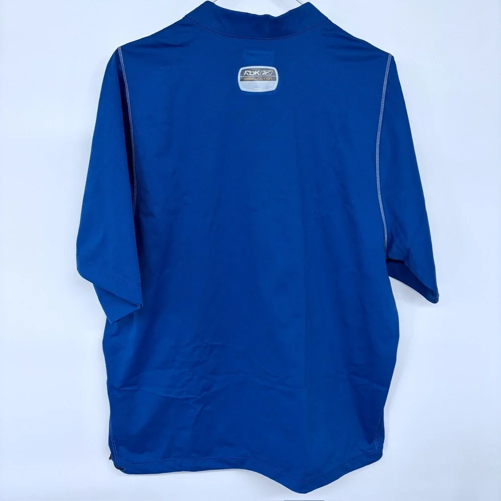 Blue Reebok Pro‎ Function 1/2 Zip Warm-Up Windbreaker Med. Short Sleeve Baseball